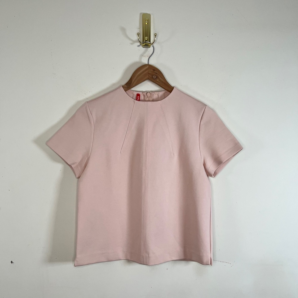Spanx The Perfect Funnel Top In Pale Pink Womens XS Boxy Fit Front Seams